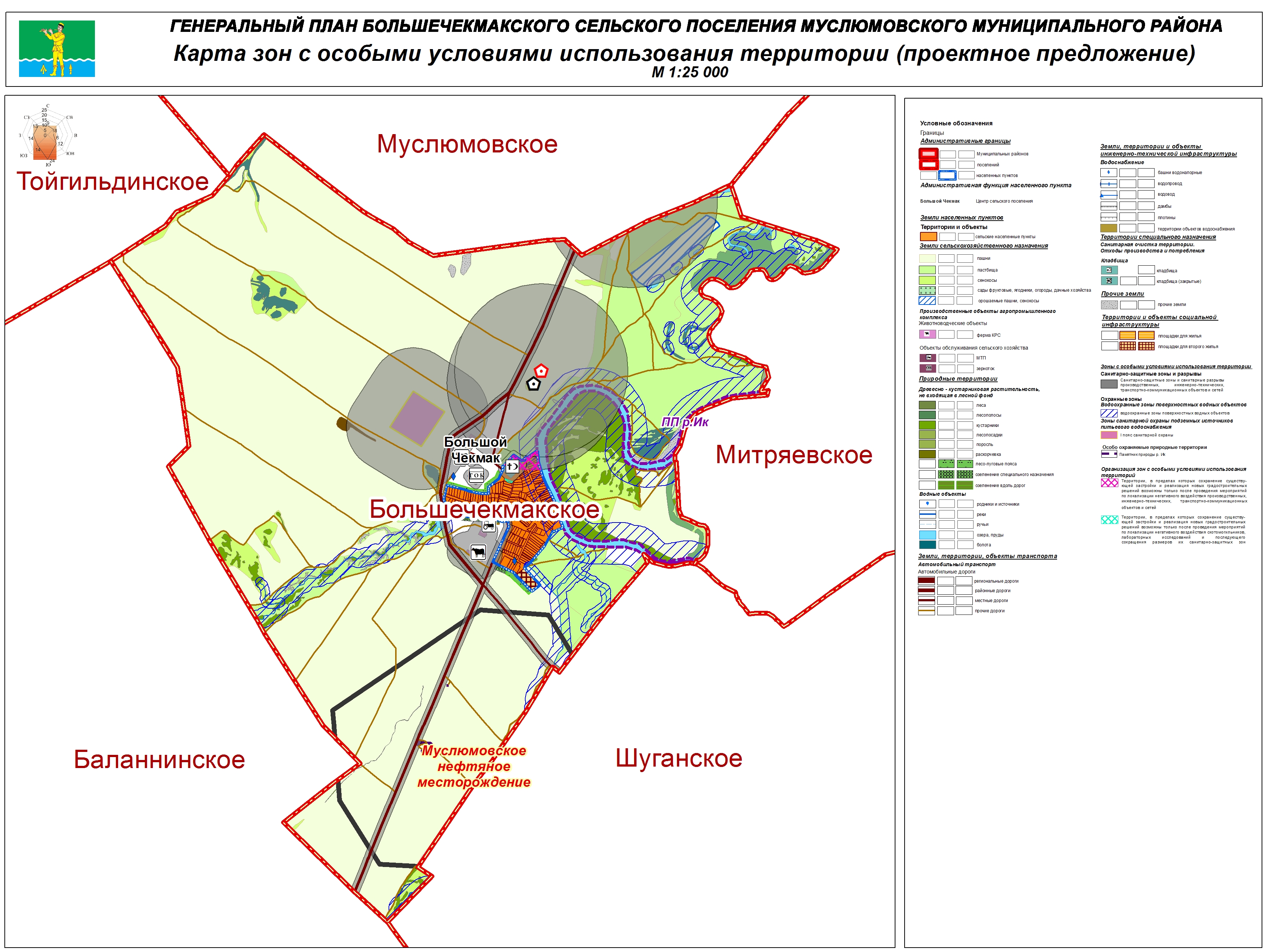 Карта муслюмово с деревнями